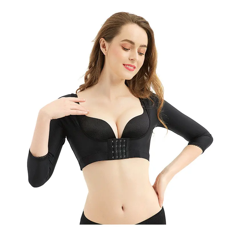 Tư thế điều chỉnh cơ thể định hình vest cơ thể giảm béo cánh tay tay áo liền mạch Corset ngực hỗ trợ cơ thể định hình hàng đầu