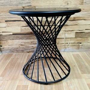 Industrially Designed Nordic Style Side <b>Table</b> with Sheet Metal Top and Twisted <b>Iron</b> Legs-CFD68161 - Product Image 4