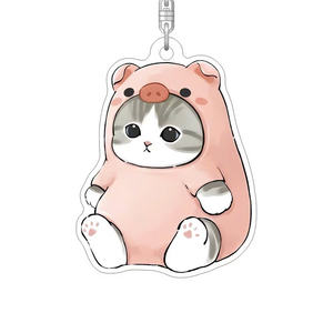 Porte-clés Anime acrylique chat confortable jouets divers modèles pour personnaliser les sacs et les cadeaux pour les fans d'anime - Product Image 4