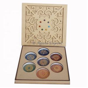 Vente en gros de boîte-cadeau antique 160*25mm taille bouddha sept chakra pour cadeau artisanat en pierre semi-précieuse - Product Image 5