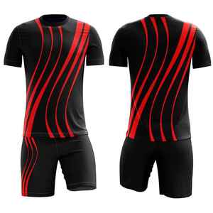 Conjunto de equipo de uniforme de fútbol, pantalones cortos de jersey con estampado personalizado, ropa deportiva transpirable de secado rápido para hombres y niños, ropa de entrenamiento de fútbol juvenil - Product Image 1