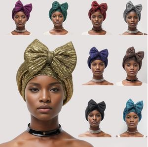 Nova Moda Europeia e Americana Perm Testa Grande Arco Africano Turbante Hat Elástico Confortável Turbante Hat - Product Image 1