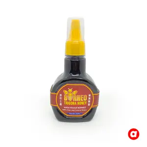 Bottiglia di miele Borneo Trigona di colore scuro tipo Premium Malaysia Sabah Honey con 2 anni di durata a magazzino