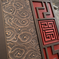 Panneau mural en cuivre gaufré sur mesure et revêtement métallique perforé pour les projets de façade d'hôtel, d'entrée et de murs décoratifs
