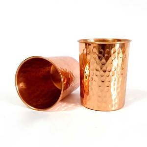 Gobelet indien en cuivre fait à la main verre à eau ayurvédique Drinkware qualité d'exportation d'Inde - Product Image 5