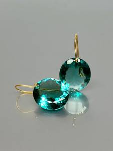 Boucles d'oreilles pendantes en améthrine, pierre précieuse verte, certifiées IGI, en argent sterling 925, style Art Déco, pour fête, anniversaire, mariage - Product Image 4
