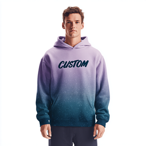 Sudadera de cuello redondo de gran tamaño de alta calidad, ropa de invierno impresa personalizada por el fabricante, sudadera básica con capucha para hombres - Product Image 1