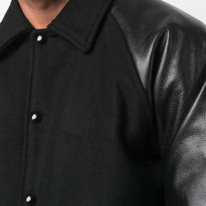 Wholesale Fully Customized Breathable Eco-Friendly <b>Canvas</b> Varsity <b>Jacket</b> for Men New Arrival Stand Front Regular Sleeves Quick - Product Image 5