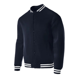 Man <b>Jacket</b> Hot Sale <b>Retro</b> Sleeves Wool <b>Leather</b> Varsity <b>Jacket</b> for Men Letterman <b>Jackets</b> Custom logo Embroidery Hooded Varsity - Product Image 2
