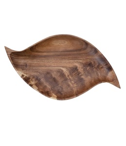 ถาดเสิร์ฟธรรมชาติรูปทรงนามธรรมทำด้วยมือจานไม้ตกแต่งทำด้วยมือปรับขนาดได้สีไม้ธรรมชาติ - Product Image 1