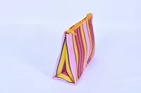 Sac de toilette de voyage personnalisé en nylon recyclé holographique, fermeture éclair, couleur personnalisée, nouveau, luxe, mode, logo personnalisé