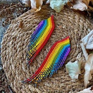 Handmade Bohemian Elegant <b>Tassel</b> <b>Earrings</b> Long Drop Fashion Accessory for Ladies Trendy Style for Weddings - Product Image 6