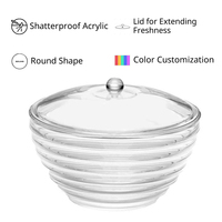 [Holar] Taiwan Made 10 pouces multifonctionnel rond en plastique transparent extra large bol à salade de service avec couvercle