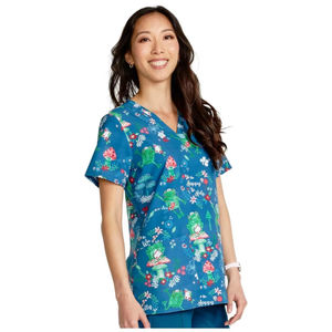 Vaslcare 2025, conjunto de uniformes de hospital para mujer con estampado personalizado, camisetas y pantalones de lona suaves y acogedores con bolsillos, uniformes de enfermera - Product Image 1