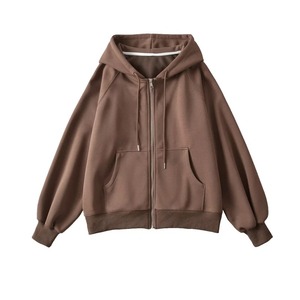 Sudadera con capucha de felpa de otoño para mujer Sudadera con capucha de moda de invierno Sudadera con capucha deportiva con cremallera de bolsillo informal para mujer - Product Image 5