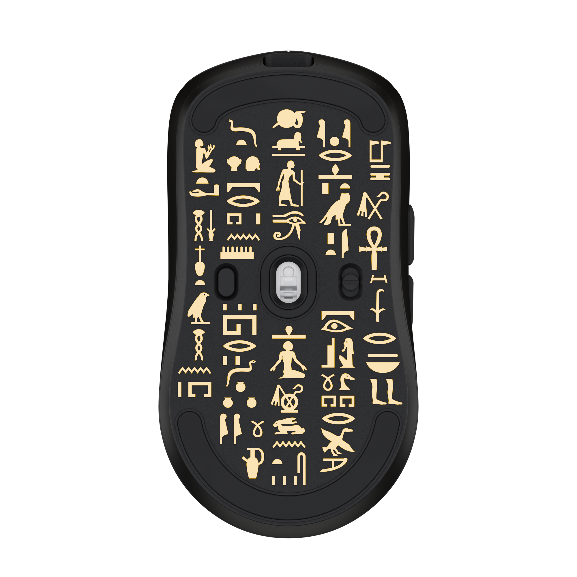 Black with Ancient Egyptian Hieroglyph Pattern