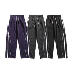 Venta al por mayor ácido lavado pantalones de chándal de los hombres de alta calidad pantalones de chándal con bolsillos logotipo personalizado pantalones de chándal para los hombres - Product Image 1