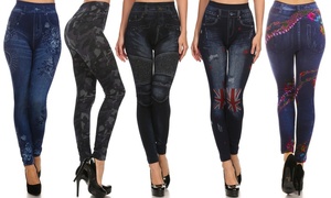Leggings sérigraphiés ajustés de qualité supérieure, leggings imprimés bouffants sur mesure - Product Image 4