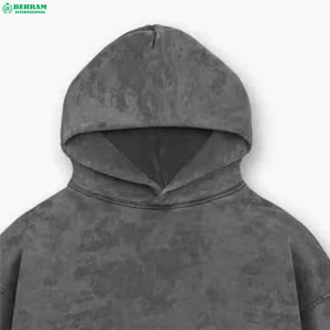 Sweat à capuche personnalisé épais délavé à l'acide, en molleton bouclette de haute qualité, vêtement thermique imprimé avec logo, hiver, 6XL, pas cher, 100% coton - Product Image 3