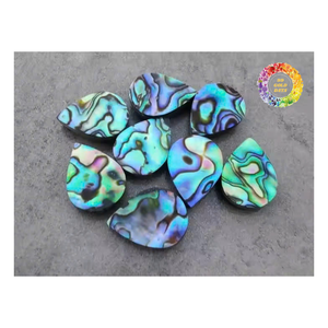 เครื่องประดับเปลือกหอยเป๋าฮื้อวงกลมเปลือกหอยธรรมชาติหลวมรอบว่างสำหรับงานหัตถกรรมต่างหูจี้ออกแบบ - Product Image 1