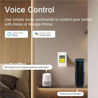 Interruptor de pared inteligente para automatización del hogar 5 modelos en 1 con pantalla LCD WiFi Pantalla de consumo de energía Compatibilidad con Google Alexa