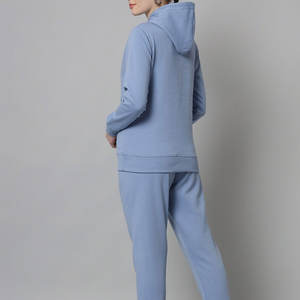 Conjunto Deportivo Informal de Dos Piezas para Mujer, de Poliéster/Algodón, con Diseño de Logotipo Personalizado, Tejido Ligero de Punto, para Adultos - Product Image 3