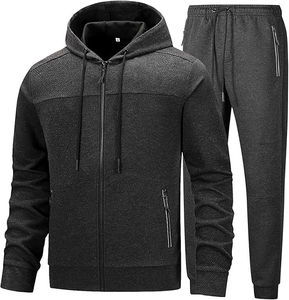 Conjuntos Deportivos de Invierno Transpirables para Hombre, Tallas Grandes, con Color Personalizado y Diseño Impreso, 100% Algodón de Alta Calidad - Product Image 4