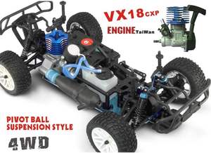 Camioneta de Carreras Nitro 4WD HSP 94155 1/10 RTR con Caja de Cambios de Dos Velocidades, ESC Impermeable, Servo Metálico y Amortiguadores Llenos de Aceite - Product Image 5