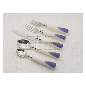 Trendy Designer Stainless Steel Flatware <b>Set</b> with Colorful Resin <b>Marble</b> Handles & Elegant Dining Utensils Premium Cutlery <b>Set</b> - Product Image 3