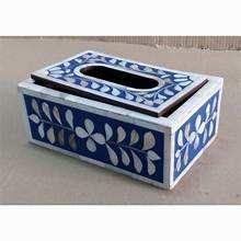 Caja de pañuelos con incrustaciones de hueso de forma Rectangular de alta calidad, suministros para el hogar y el hotel hechos de papel por artesanía de media luna - Product Image 6