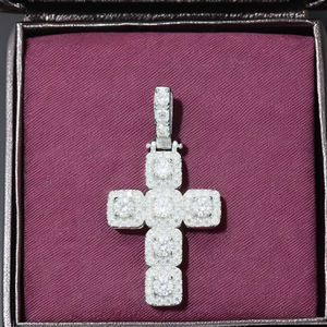 Hip Hop Hombres VVS 925 Colgante de cruz de plata con Bling Iced Moissanite Probador de diamantes personalizable Colgantes y dijes de moda - Product Image 4