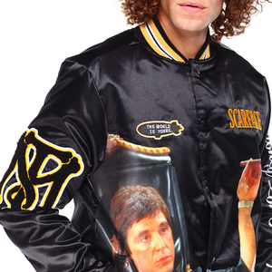 Custom Logo 2026 Varsity <b>Jacket</b> Satin Finish Lightweight <b>Tech</b>-Satin Bomber <b>Jacket</b> for Athletic Casual <b>Wear</b> Unisex Satin <b>Jacket</b> - Product Image 2