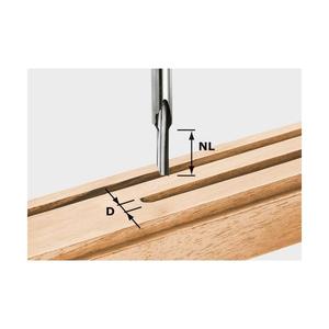Fraise à rainurer Festool HS S8 à pointe en carbure - Product Image 1
