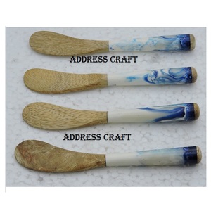 ชุดมีดหั่นชีสทำจากไม้ธรรมชาติด้ามจับทำจากเรซินสำหรับวางบนโต๊ะชุดมีดปาดเนยใช้ตกแต่งโต๊ะ - Product Image 6