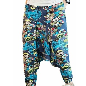 Pantalons de survêtement unisexes décontractés, respirants, à taille élastique, extensibles, 100% polyester, avec poches latérales, entrejambe tombant - Product Image 2