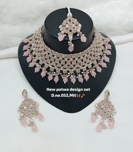 Conjunto de Collar y Pendientes de Oro Rosa con Circonitas Cúbicas Étnicas para Mujer, Ideal para Bodas y Fiestas - Product Image 4