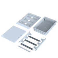 Caja de Distribución Blanca de Plástico ABS/PC IP40, 330x495x107 mm, Capacidad para 36 MCB, Montaje Empotrado, 2.09 kg, Modelo Moldeado por Inyección POLI