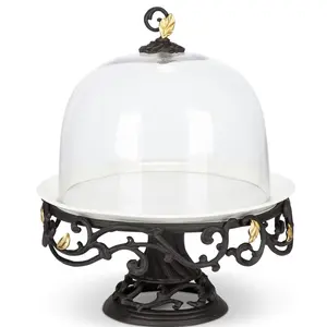 Exhibidor de Pasteles Decorativo de Hierro Estilo Indio con Cúpula para Hogar, Restaurante, Bodas y Celebraciones, Disponible al Mejor Precio al por Mayor - Product Image 1