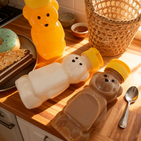 Vide réutilisable miel ours paille tasses jus ours bouteille tasse à boire 8 onces thérapie Sippy bouteilles pour l'alimentation formation