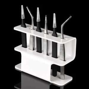 Nouvelle pince à cils greffée à 6 trous présentoir outil de beauté supports de stockage en verre acrylique pince à ongles en plastique écologique - Product Image 6