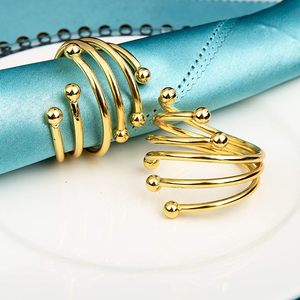 Servilletero de metal dorado para agregar un toque romántico a las cenas, decoración de mesa perfecta de alta calidad, impresiona a tus invitados - Product Image 5