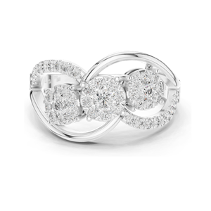 Bague en diamant de laboratoire de 0,57 carat pour femmes, clarté VVS-VS EF, or 18 carats, 14 carats, 10 carats et argent 925, or rose, or jaune, or blanc - Product Image 3