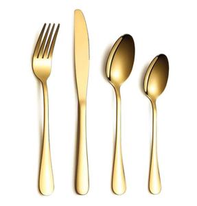 Juego de Cubiertos de Latón de 5 Piezas Hecho a Mano de Primera Calidad, Cubiertos Clásicos Dorados para Fiestas y Vajilla. - Product Image 2