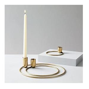 Candelabro Circular minimalista, candelabro geométrico de Metal chapado en oro, candelabro de Venta caliente, decoración de boda - Product Image 2