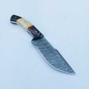 Custom Damascus Steel Hunting Skinner <b>Knife</b> Tactical Survival <b>Knife</b> Wood and Bone Handle Camping Skinner <b>Knife</b> - Product Image 2