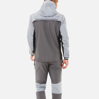 Pantalones cortavientos y camisas de chándal de nailon para hombre, chándal de dos piezas de poliéster con cremallera para hombre