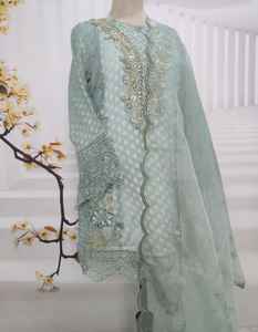 Woman Apparel's Latest Collection Pakistani <b>Women</b> Boutique <b>Dresses</b> <b>for</b> Party & Wedding Wear / Embroidered 3 Piece Boutique <b>Suit</b> - Product Image 3