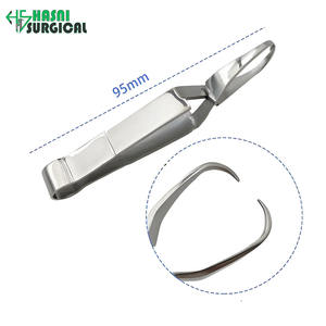 Pinza Quirúrgica para Toallas Hasni, Pinza para Toallas de Microscopía, Tela de 95 mm, Acero Inoxidable, Manual, Certificación CE, Oftálmica - Product Image 1