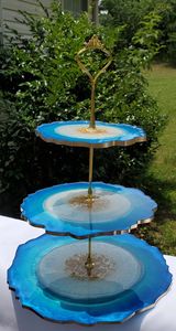 DIY ถาดผลไม้รูปทรงกลม3ชั้นแบบทำมือแม่พิมพ์ซิลิโคนสำหรับโต๊ะถาดชาอีพ็อกซี่ - Product Image 3