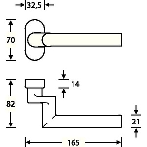 Stainless Steel 6204 Straight Square 9 mm Fire-Resistant Push-Button Furniture Handle with 06 1076 6204 FSB - Product Image 3